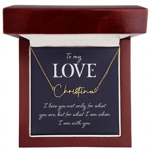 I Love Being With You Personalized Gold Tone Name Necklace Custom Name Gift L